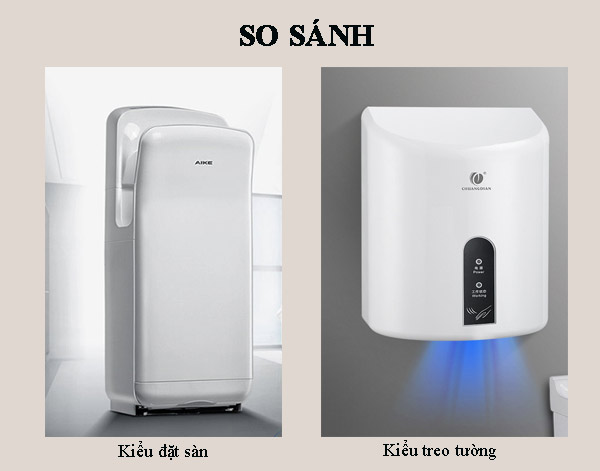 Máy hơ tay treo tường rẻ hơn loại đặt sàn