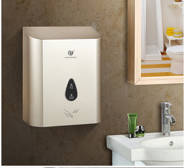 Máy sấy tay gắn tường kích thước nhỏ lắp lên tường ít chiếm diện tích