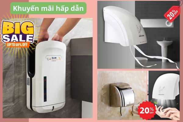 Mẫu mã máy sấy tay đa dạng và nhiều khuyến mãi