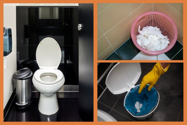 Các loại thùng đựng rác nhà vệ sinh