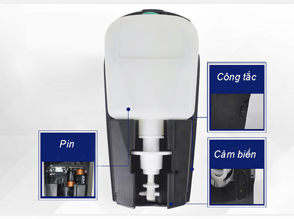 Bình cảm ứng cẩn thận hỏng cảm biến, pin