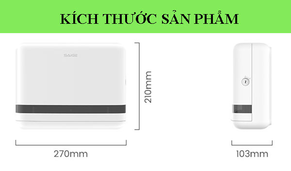 Chi tiết kích thước hộp đựng giấy vệ sinh