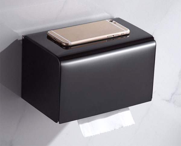 Hộp thép sơn tĩnh điện sơn màu đen đựng giấy vệ sinh