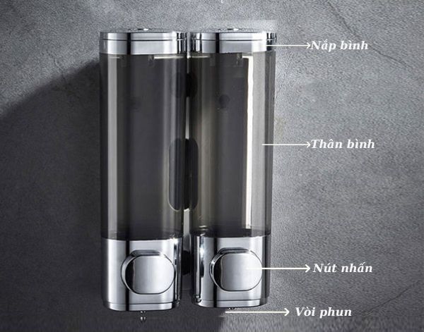 Thiết kế đa dạng, cấu tạo bình đơn giản và sử dụng bình nước rửa tay gắn tường