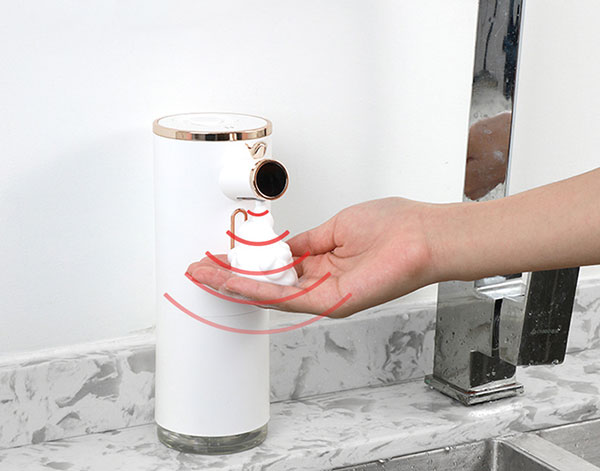 Mẫu bình đựng dung dịch nước rửa tay cảm ứng