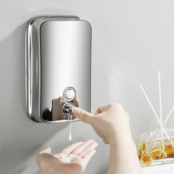 Mẫu bình inox treo tường đựng dung dịch nước xà phòng