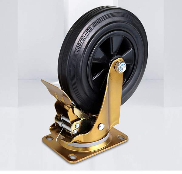 Bánh xe có phanh hãm hỗ trợ