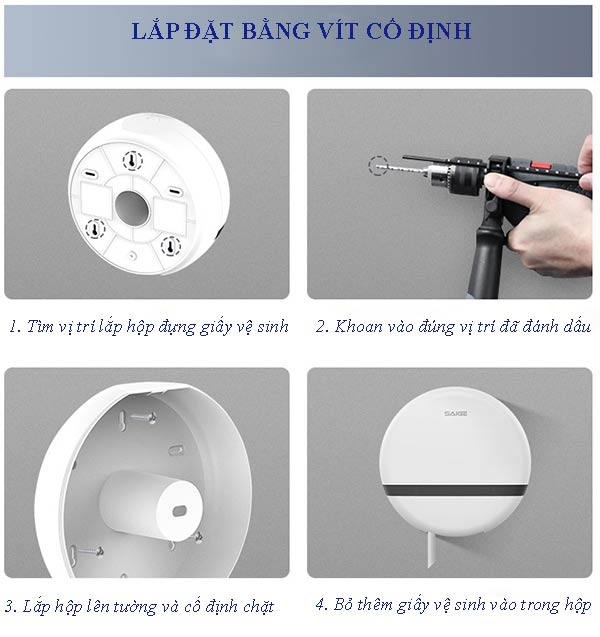 Lắp đặt bằng vít cố định