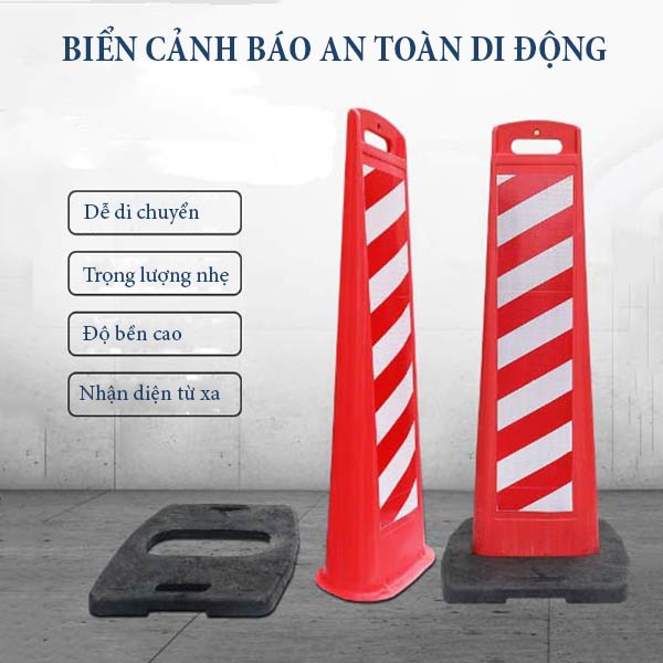Biển cảnh báo an toàn di động - cọc giao thông dạng tấm đứng