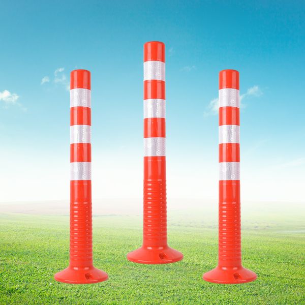 Cọc tiêu hình trụ bằng nhựa dẻo phản quang