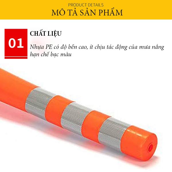 Khám phá đặc điểm cọc tiêu nhựa dẻo 75cm