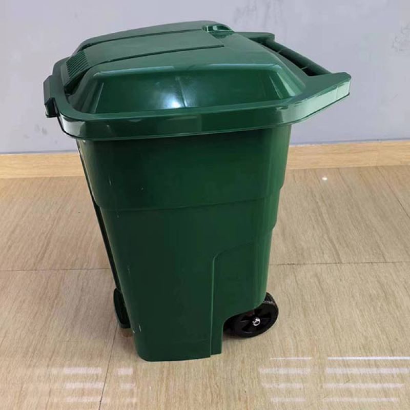 Thiết kế mặt bên thùng rác nhựa HDPE 70L đạp chân