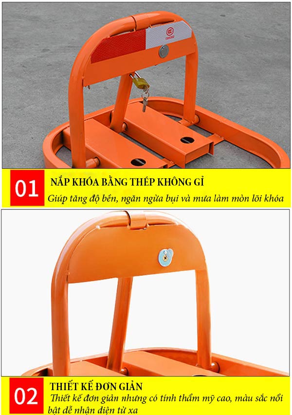 Đặc điểm cọc khóa dùng giữ chỗ xe hơi