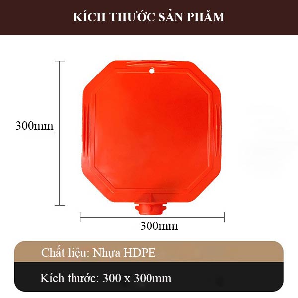 Kích thước biển báo cắm trụ hình vuông
