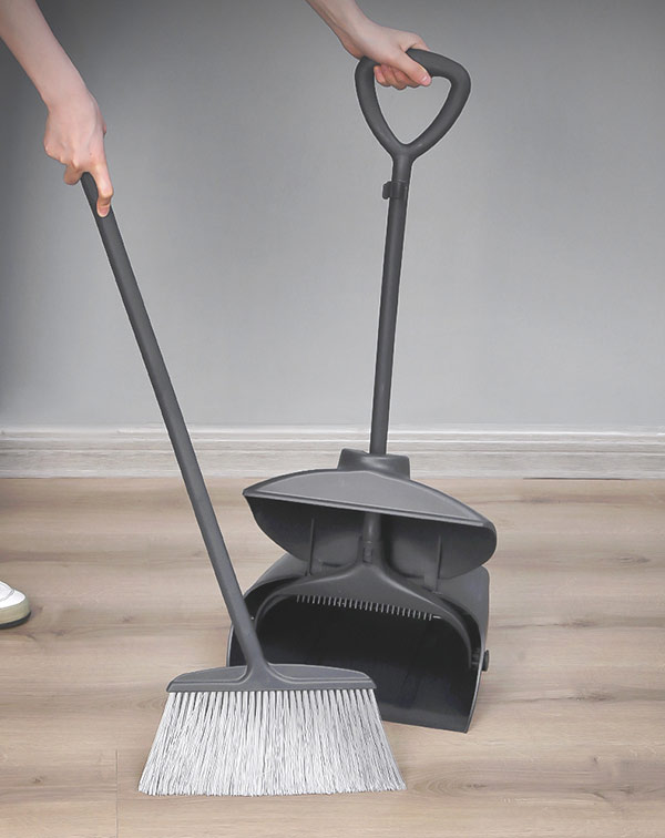 bộ chổi kèm hốt rác có nắp sử dụng dễ dàng và phù hợp với nhiều không gian
