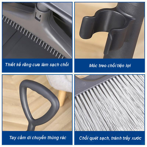 Các chi tiết cấu thành bộ chổi hót rác