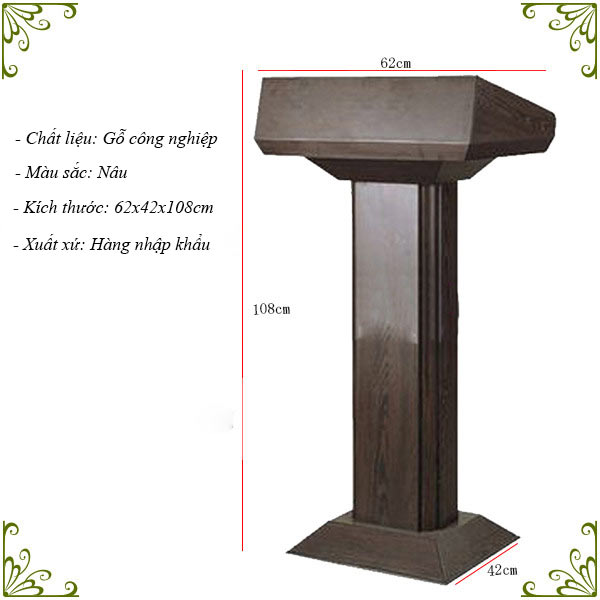 Kích thước bục phát biểu gỗ đẹp