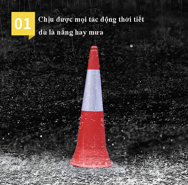 Cọc tiêu chất liệu cao cấp, độ bền cao