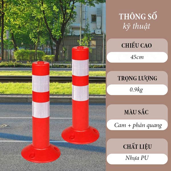 Thông tin kích thước thông số của cọc tiêu phân làn giao thông