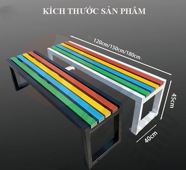 Tham khảo kích thước ghế băng công viên ngoài trời