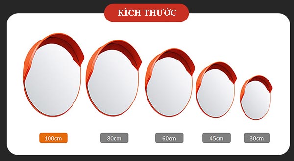1 số kích thước gương cầu lồi phổ biến