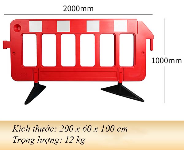 Kích thước rào chắn công trường di động