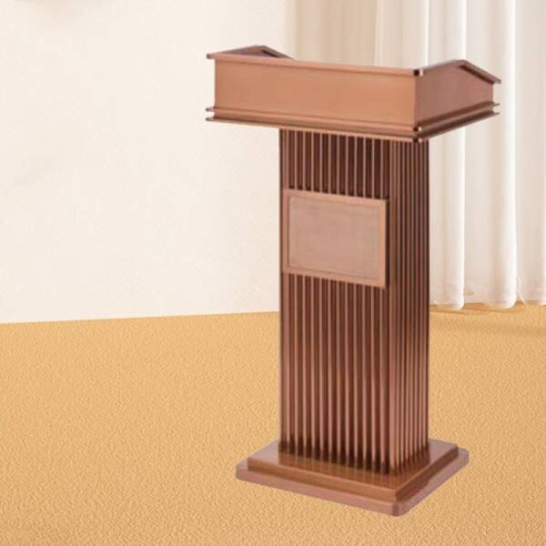 Bục đứng phát biểu inox mạ vàng hồng cao cấp