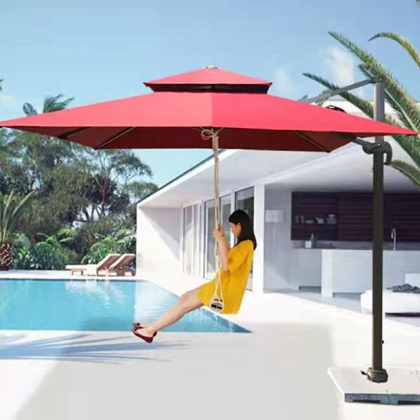 Mẫu dù che nắng lệch tâm vuông 3m sang trọng và tiện ích