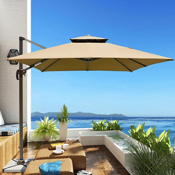 Resort, khu nghỉ dưỡng rất trưng dụng mẫu dù lệch tâm