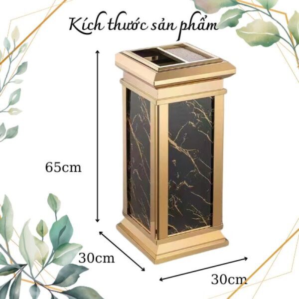 Kích thước thùng rác giả đá cao cấp