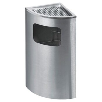 Thùng rác inox có gạt tàn hình rẻ quạt