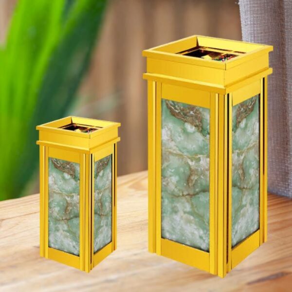 Thùng rác tiền sảnh giả đá vân hoa đẹp