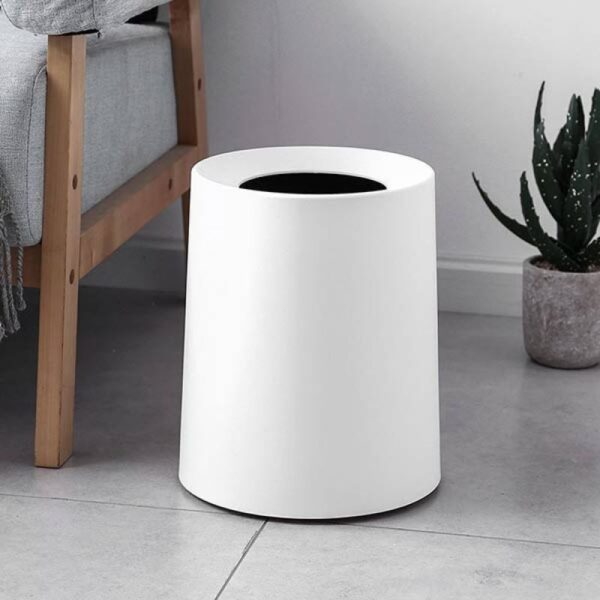 Thùng rác nhựa màu trắng đơn giản, đẹp