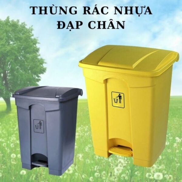 Thùng rác nhựa đạp chân 45L, 68L