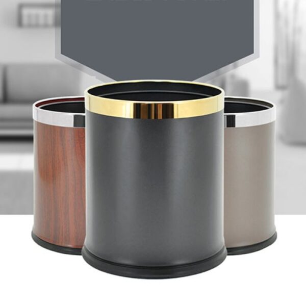 Thùng rác thép phun sơn rất được các văn phòng, khách sạn tin dùng