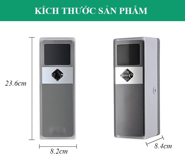 Kích thước máy xịt thơm nhỏ, gọn dễ lắp đặt