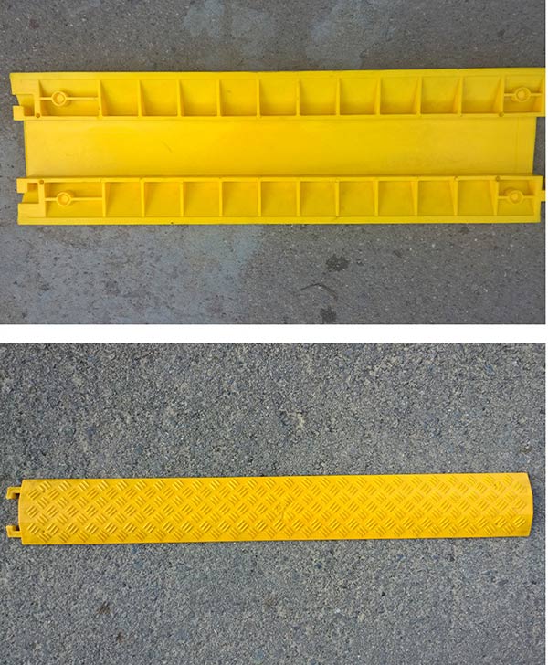 Mặt trước và sau của gờ bảo vệ cáp