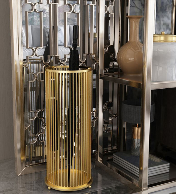 Sọt để dù tròn tông màu vàng bắt mắt