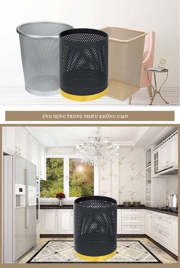 Sọt đựng rác không nắp thiết kế đẹp