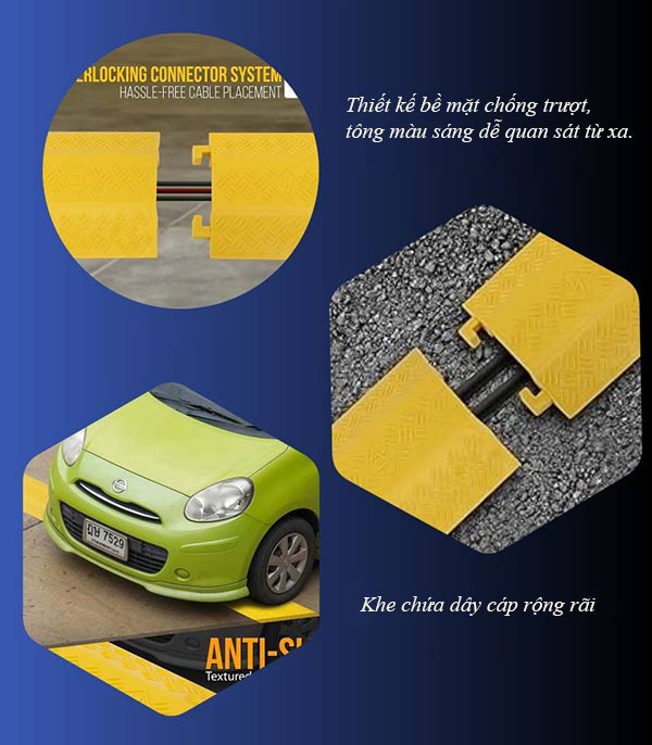Đặc điểm thiết kế gờ 1 rãnh bảo vệ cáp