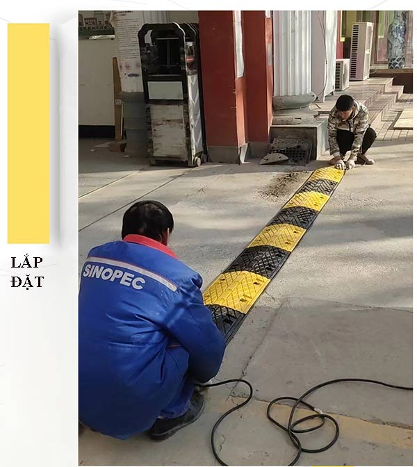 Lắp đặt gờ giảm tốc dễ dàng