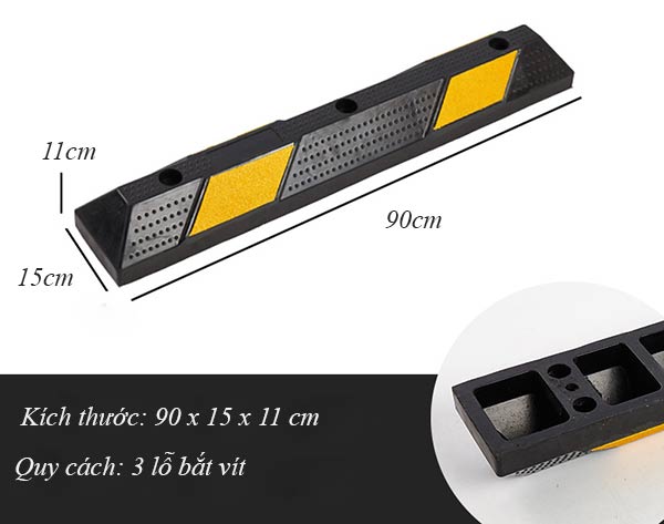 Tham khảo kích thước cao su chặn bánh xe trong tầng hầm