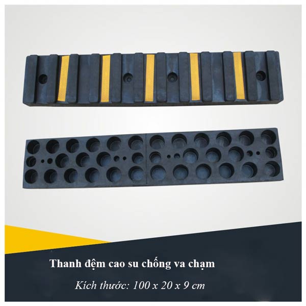 Mẫu thanh đệm cao su màu đen - vàng chống va đập tốt