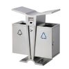 Thùng đựng rác thải ngoài trời inox