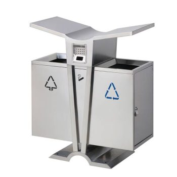 Thùng đựng rác thải ngoài trời inox