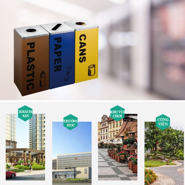 Mẫu thùng rác phân loại là lựa chọn cho nhiều khu vực