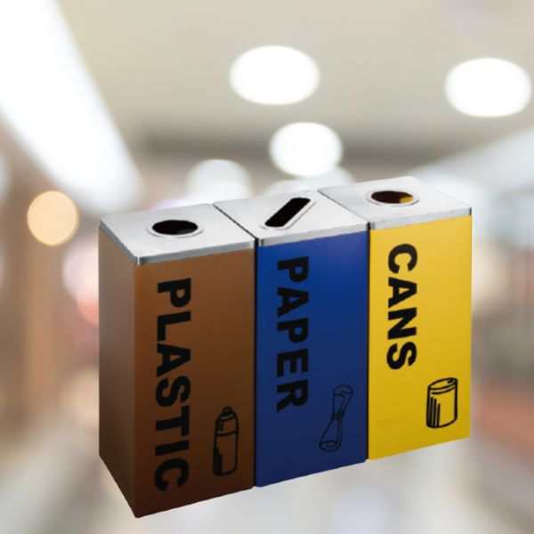 Thùng phân loại rác 3 ngăn kiểu dáng đẹp