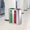 Thùng rác 2 ngăn inox cao cấp trong nhà, ngoài trời giá tốt nhấ