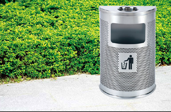 Mẫu thùng rác có thể đặt ở không gian ngoài trời