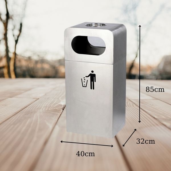 Tham khảo kích thước thùng rác inox gạt tàn